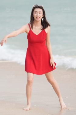 海南站-相当有韵味的红裙轻熟112P