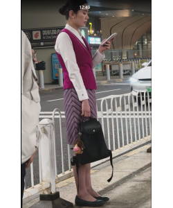 4k 南航颜值空姐修长身材路边实拍 2min